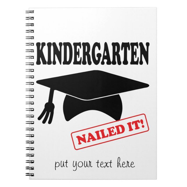 Kindergarten Nailed It - Blank Notebook (Front)