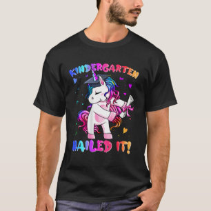 Kindergarten Nailed It Cute Unicorn Happy Last Day T-Shirt