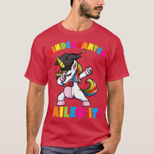 Kindergarten Nailed It Dabbing Unicorn Graduation T-Shirt