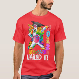 Kindergarten Nailed It Graduation Dabbing Unicorn T-Shirt