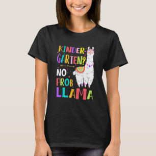 Kindergarten No Prob Llama Back To School Girl Tea T-Shirt