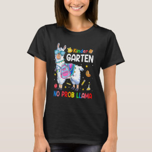Kindergarten No Prob Llama Back To School Outfit T-Shirt