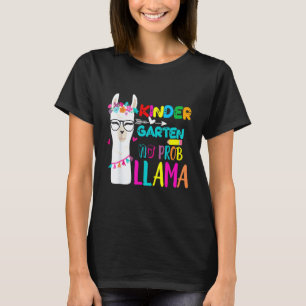 Kindergarten No Prob Llama Teacher Back To School T-Shirt