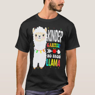 Kindergarten No Prob Llama Teacher Back To School  T-Shirt