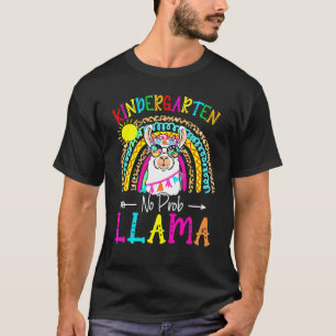 Kindergarten No Prob Llama Teacher Back To School T-Shirt