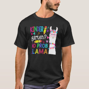 Kindergarten No Prob Llama Teacher Student T-Shirt