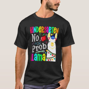 Kindergarten No Probllama Back To School Cute Llam T-Shirt