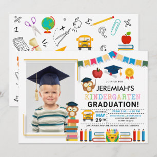 Kindergarten Photo Graduation Invitation