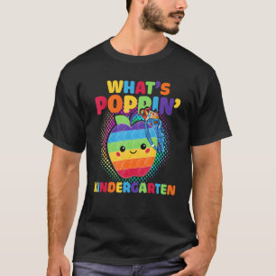 Kindergarten Pop It Fidget Toy What's Poppin Back T-Shirt
