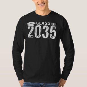 Kindergarten Pre K Class Of 2035 Grow With Me Grad T-Shirt
