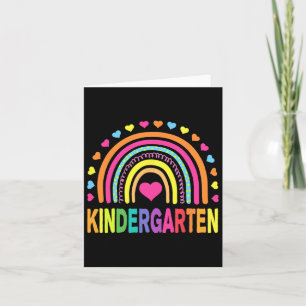 Kindergarten Rainbow Girls Boys Teacher Team Kinde Card