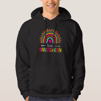 Kindergarten Rainbow Girls Boys Teacher Team Kinde Hoodie