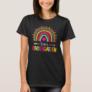 Kindergarten Rainbow Girls Boys Teacher Team Kinde T-Shirt