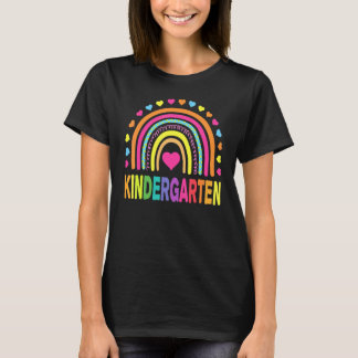 Kindergarten Rainbow Girls Boys Teacher Team Kinde T-Shirt