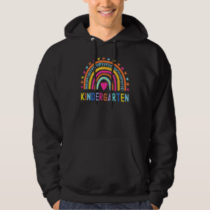 Kindergarten Rainbow Girls Kids Teacher Team Kinde Hoodie