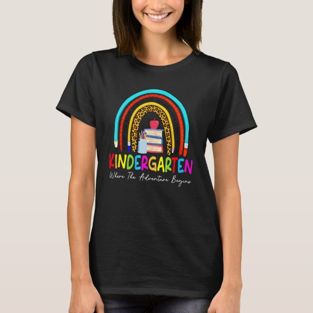 Kindergarten Rainbow Teacher Second Grade Squad Gi T-Shirt (Front)