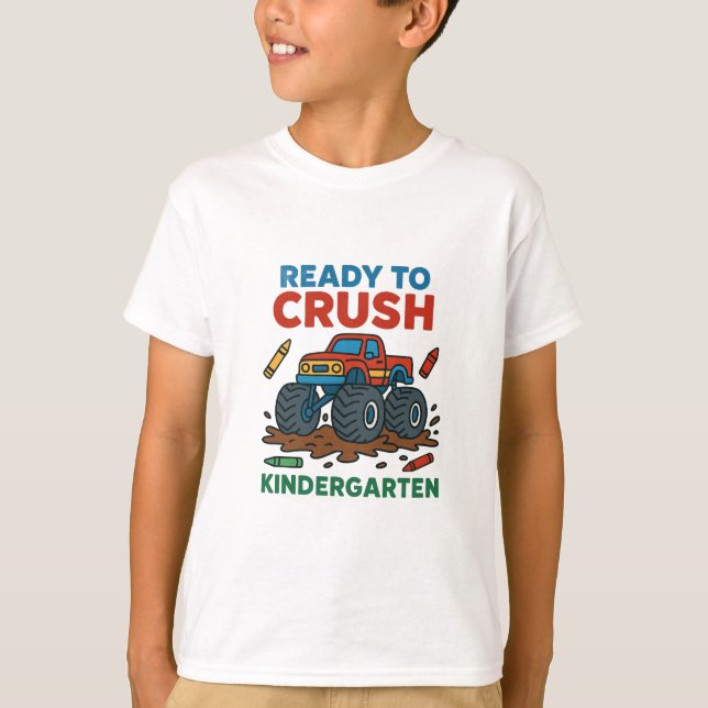 Kindergarten Ready! Fun School T-Shirt for Kids (Front)