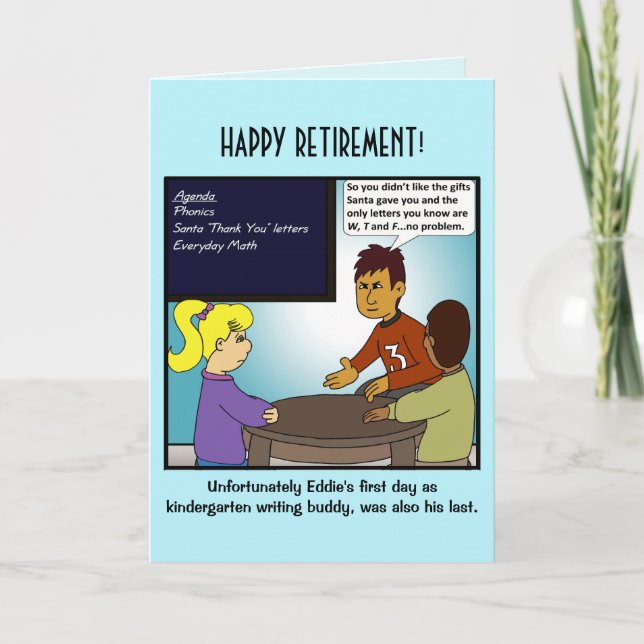 Kindergarten Retirement Greeting Card (Front)