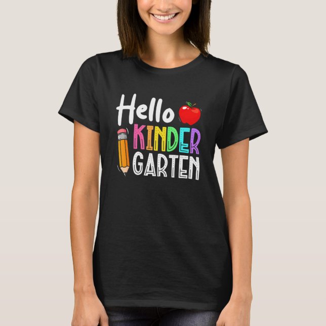 Kindergarten Retro teacher Welcome Back To School  T-Shirt (Front)