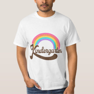 Kindergarten Retro Vintage Rainbow Teacher Appreci T-Shirt