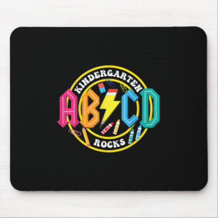 Kindergarten Rocks - Abcd Back To School Teachers Mouse Mat