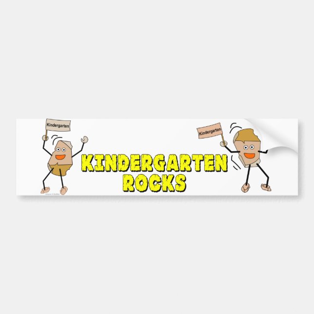Kindergarten Rocks Bumper Sticker (Front)