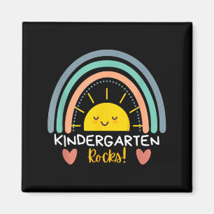 Kindergarten Rocks Kindergarten Teacher Team Back Magnet