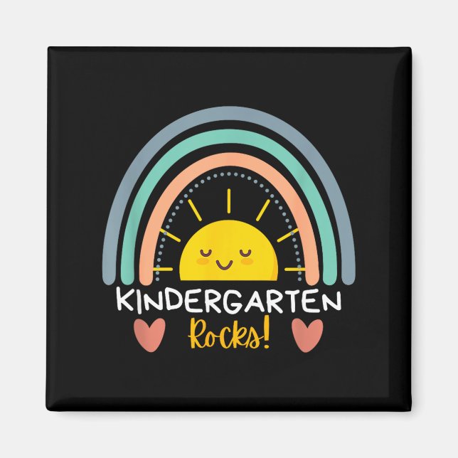 Kindergarten Rocks Kindergarten Teacher Team Back Magnet (Front)