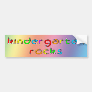 Kindergarten Rocks - Pencil Bumper Sticker