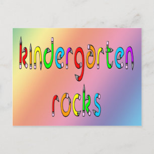 Kindergarten Rocks - Pencil Postcards