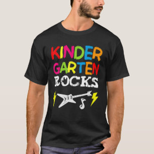 Kindergarten Rocks Preschooler Back To School Chal T-Shirt