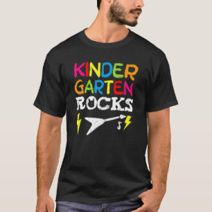 Kindergarten Rocks Preschooler Back To School Chal T-Shirt