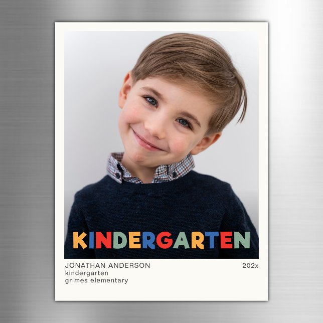 Kindergarten School Year Photo Keepsake Magnet (Creator Uploaded)