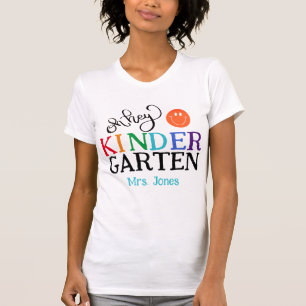 Kindergarten Smile Teacher Personalized T-Shirt