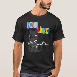 Kindergarten Squad Back To School Angry Cat Face T-Shirt