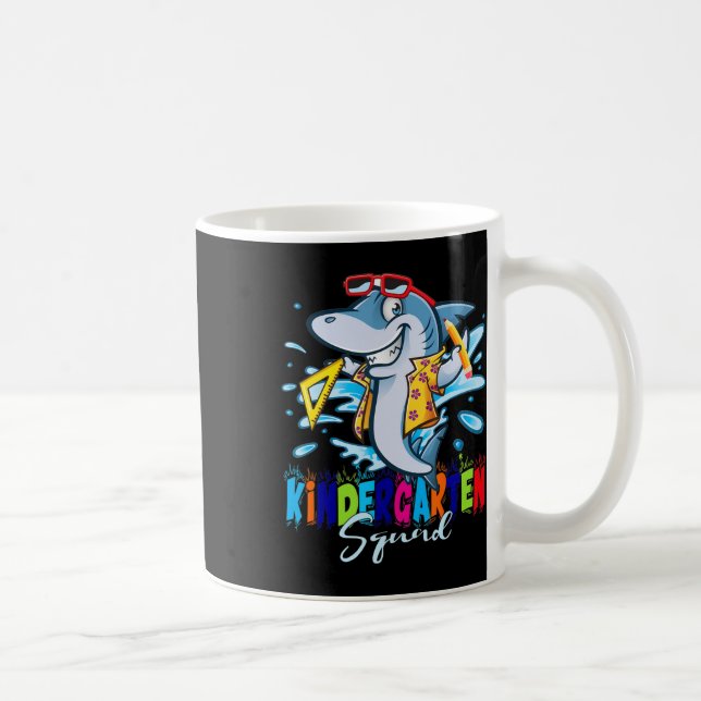Kindergarten Squad Back to School Fun Shark for Ki Coffee Mug (Right)