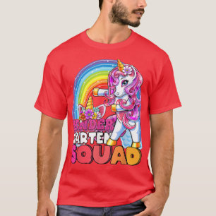 Kindergarten Squad Flossing Unicorn Back to School T-Shirt