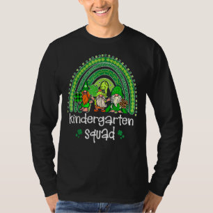 Kindergarten Squad Rainbow Gnome Happy St Patricks T-Shirt