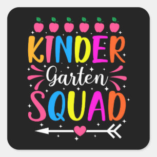 Kindergarten Squad Square Sticker