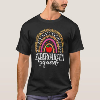 Kindergarten Squad Teacher Student 100th Day Of Sc T-Shirt