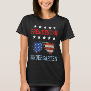 Kindergarten Teacher Accessories Usa Flag Saying T-Shirt