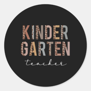 Kindergarten Teacher Back To School Appreciation L Classic Round Sticker