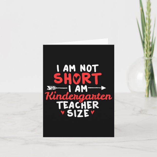 Kindergarten Teacher Back To School  Card (Front)