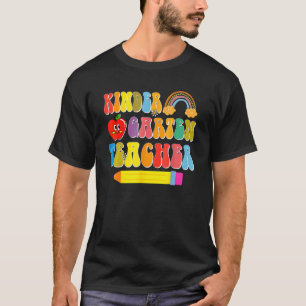 Kindergarten Teacher Back To School Retro Groovy T T-Shirt