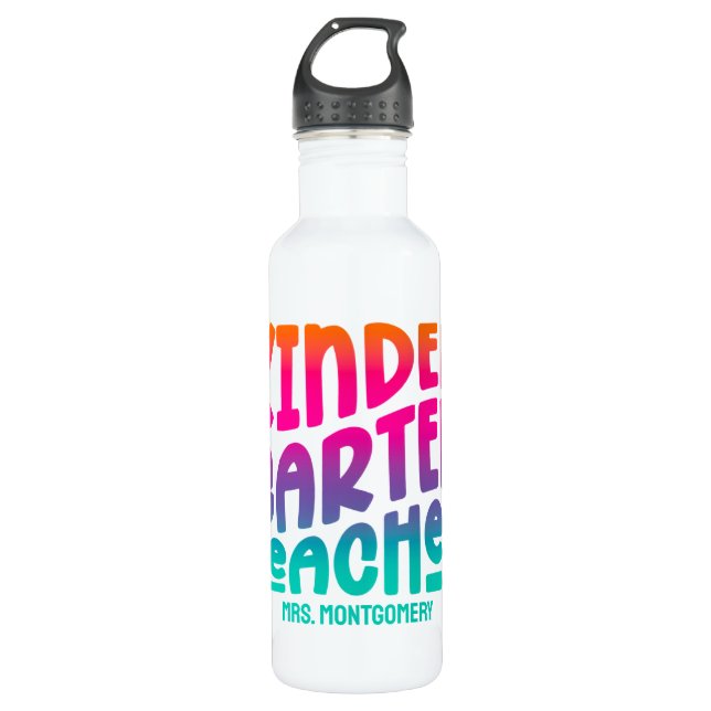 Kindergarten Teacher Colourful Gradient  710 Ml Water Bottle (Front)
