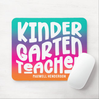Kindergarten Teacher Colourful Ombre Mouse Mat