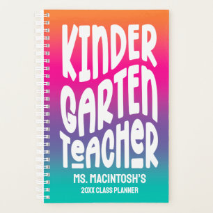 Kindergarten Teacher Colourful Ombre Planner