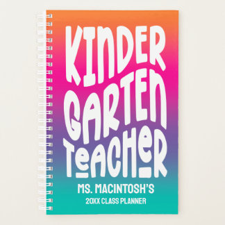 Kindergarten Teacher | Colourful Ombre Planner