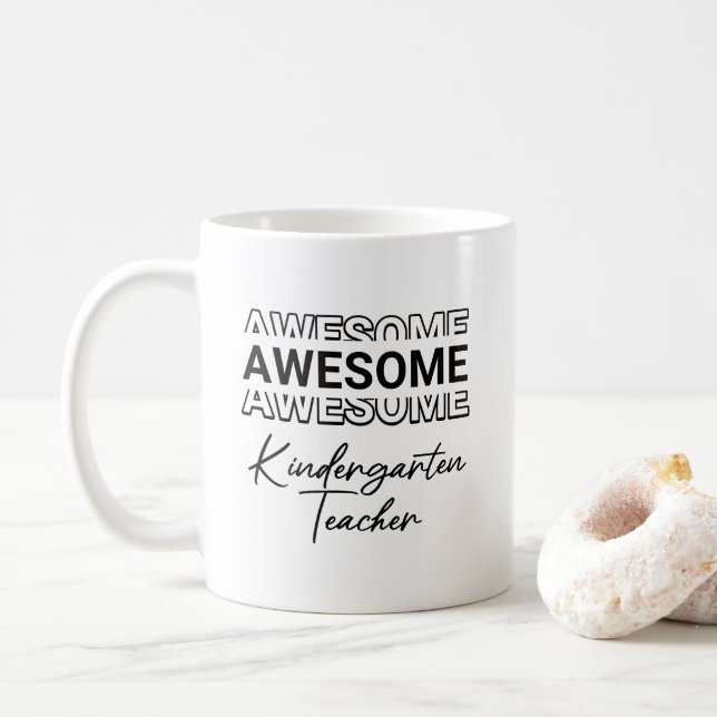 Kindergarten Teacher Elementary Back to School Coffee Mug (With Donut)