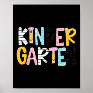 Kindergarten Teacher First Day Of School Pastel Re Poster